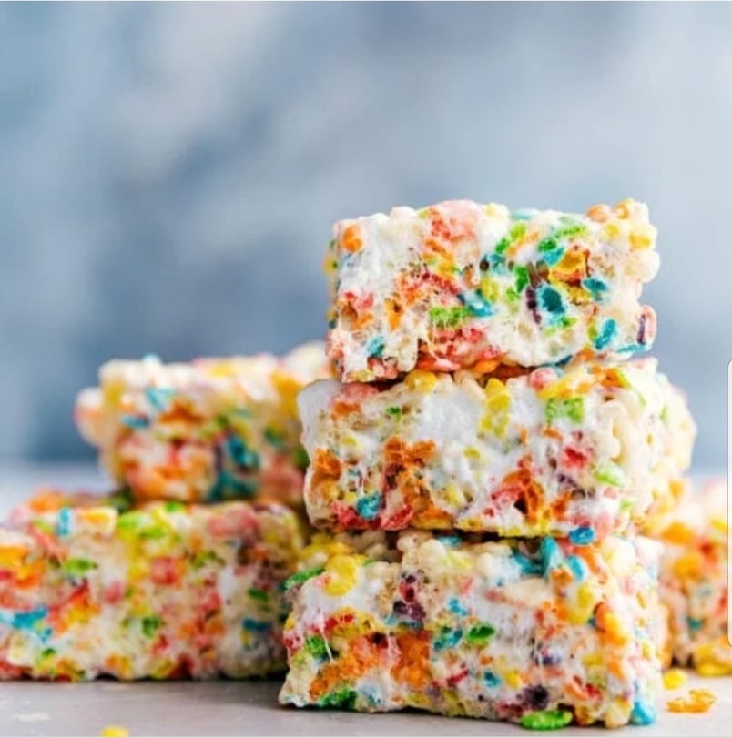 FRUITY PEBBLES RICE KRISPY TREATS ARE MADE OF DELICIOUS MARSHMALLOW AND ...